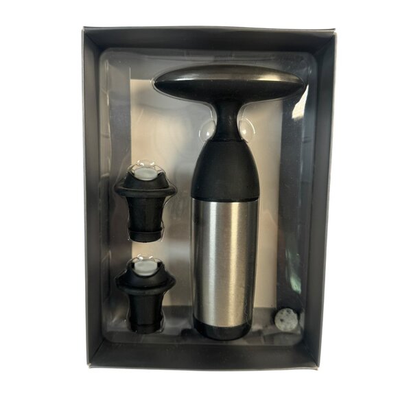 OXO Softworks Vacuum Wine Preserver w/ 2 Stoppers Gothic Home Vampire Witchy - Picture 2 of 3